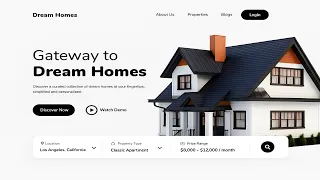 Real Estate Landing Page Website using HTML CSS JavaScript Free Source Code