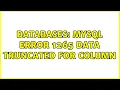 Databases MySQL error 1265 data truncated for column 2 Solutions