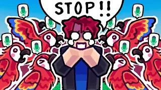 trolling as parrots on roblox voice chat