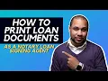 HOW TO PRINT LOAN DOCUMENTS AS A NOTARY LOAN SIGNING AGENT