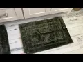 3-Piece Bathroom Rug Set Super Soft Non-Slip Microfiber Bath Mats with U-Shaped Mat Sage Green
