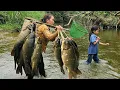 FULL VIDEO Traditional fishing techniques - 160 days single mother caught big fish with many skills