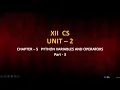 12th Computer Science - Chapter 5