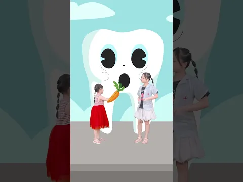 Bé học từ vựng tiếng Anh: Bác sĩ Mimi giải cứu răng bẩn?! 🦷 | Healthy Teeth #shorts #kidslearning
