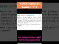 Switch Statement P-3 Switch Statement