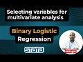 Variable Selection for Multivariate Logistic Regression in Stata
