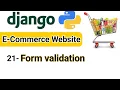 form validations in Django E - Commerce Website Django Tutorial for Beginners 21