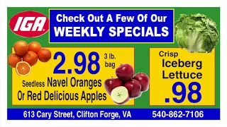 Cornerstone IGA Specials