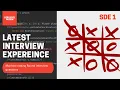 Tic-Tac-Toe Game Machine coding Round Interview Question SDE-1 SDE-2 Low-Level Design