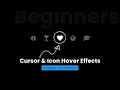 Cursor Icon Hover Effects using Vanilla Javascrpiit CSS3 Hover Effects