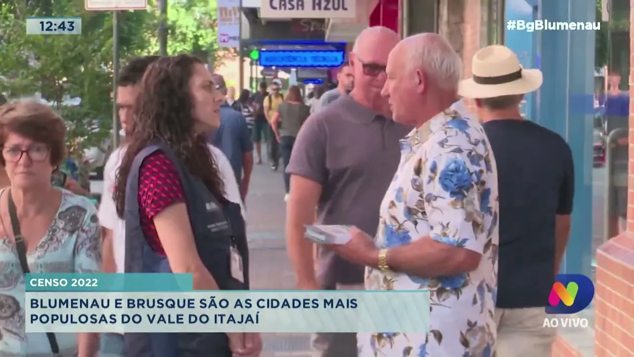 Censo 2022: Blumenau e Brusque são as cidades mais populosas do Vale do Itajaí