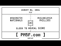 Washington Nationals WSH Philadelphia Phillies PHI MLB Final Box Score AUGUST 06 2026
