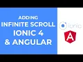 Adding Infinite Scroll in Ionic 4 and Angular Application