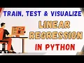 9 Linear Regression Implementation Python Code Train Test Visualize Machine Learning Hindi