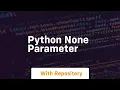 python none parameter