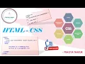 CSS TERMINILOGY AND TYPES PROPERTY VALUES INLINE CSS INTERNAL CSS EXTERNAL CSS