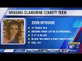 Missing Claiborne County teen