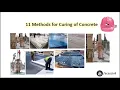 Methods for Curing of Concrete