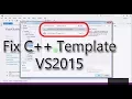 Add C templates for vs2015 - create first C project on visual studio 2015