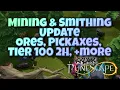 Mining and Smithing Update 2024 New Ores Armour Pickaxe Tier 100 2H more - 2024
