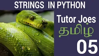 String and Its Functions In Python Tamil Part-2