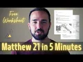 Matthew 21 Summary in 5 Minutes - Quick Bible Study