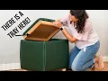Easy DIY Storage Ottoman Cube With a Tray Top