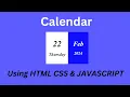 Create Mini Calendar using HTML CSS JAVASCRIPT