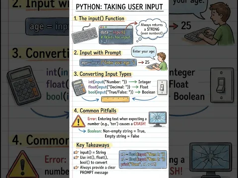 Python Input function notes #pythonnotes #python #coding #programming