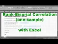 Excel - One-Sample Rank Biserial Correlation Coefficient