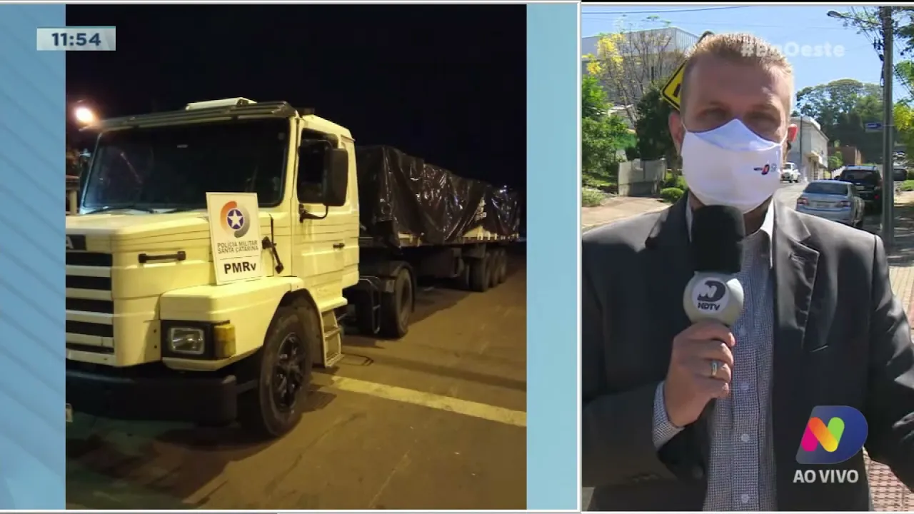 Carga furtada: PRF e PMRv apreende carreta carregada com soja