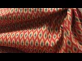 Waverly Inspirations Ikat Diamond Red Drapery Fabric