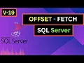 Learn SQL Server Offset Fetch Next Rows in Sql Server Urdu Hindi 100 clear concept