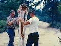1962 - Labor Day Weekend with Dunhams with dad on stilts at the cottage in NH