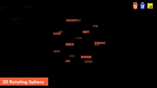 Create 3D Rotating Text Sphere Using HTML CSS JavaScript and TagCloud js CodeXpool
