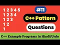 C Pattern Questions - 11 Inverted Right Triangle Number Pattern C Example Programs