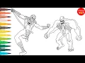 Spiderman Vs Venom Coloring Superheros coloring Coloring pages
