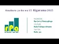 Lagu Amakuru  yo ku wa 15  Kigarama 2025