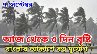 আজ সোমবার থেকে বুধবার পর্যন্ত ভারী মেঘের অবস্থান বাংলা জুড়ে তাই জেলায় জেলায় ভারী বৃষ্টির সম্ভাবনা