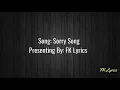 Sorry Song ( LYRICS) Neha Kakkar & Maninder Buttar || Latest Punjabi Song || FK Lyrics