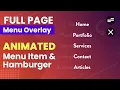 Full Page Responsive Navigation Bar - Animated Hamburger Icon Tutorial HTML CSS