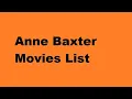 Anne Baxter Movies List