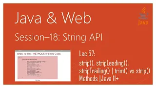 String API in Java strip stripLeading stripTrailing trim vs strip Methods Java 11
