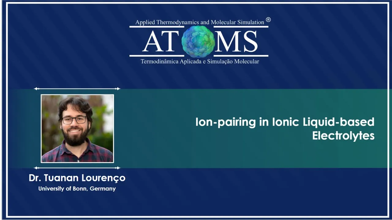 Tuanan Lourenço - Ion-pairing in Ionic Liquid-based Electrolytes