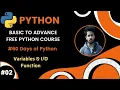 Day-2 60 Days of Python Variables Function Python Bangla Tutorial for Beginner to Advance