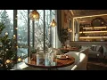 【冬カフェBGM】雪景色を眺めながら過ごす、温かな木のぬくもりカフェ。☕️🌳心整う目覚めの癒やしBGM。🎵 | 作業用 | 勉強用 | 睡眠用