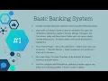 Basic Banking System Task 1 Sparks Foundation