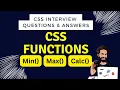 CSS Min Max and Calc - Episode 17 CSS Interview questions and answers CSS Tutorial