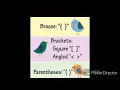 Parentheses Brackets Curly Brackets