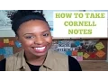 How To Take Cornell Notes